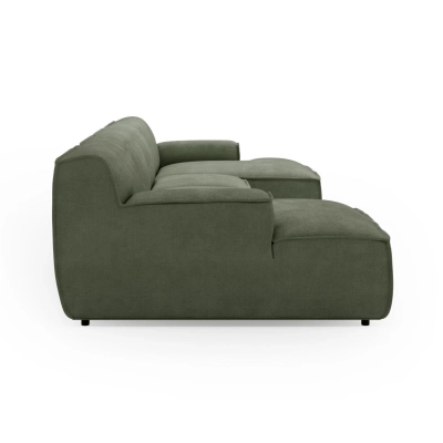 Modulares Ecksofa U Look 5-Sitzer, 380x160 cm, oliv I MONONI.PL