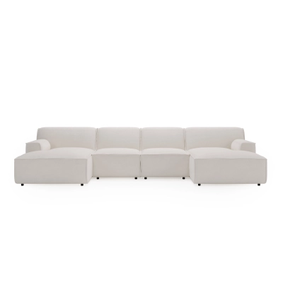 U Look modulares Ecksofa 380x160 cm, creme-beige I MONONI.PL
