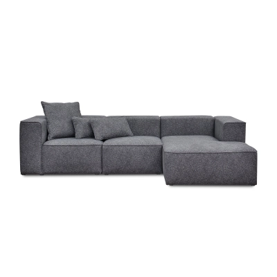 Szary narożnik  modułowy Luss  3 osobowy 320x160 cm boucle I MONONI.PL