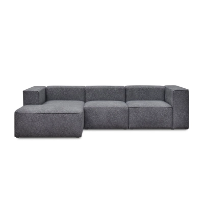 Grau Luss 3-Sitzer modular Ecke 320x160 cm boucle I MONONI.PL