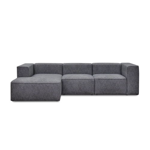 Szary narożnik  modułowy Luss  3 osobowy 320x160 cm boucle I MONONI.PL