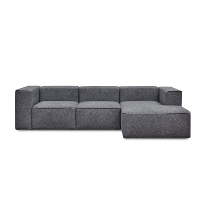 Grau Luss 3-Sitzer modular Ecke 320x160 cm boucle I MONONI.PL