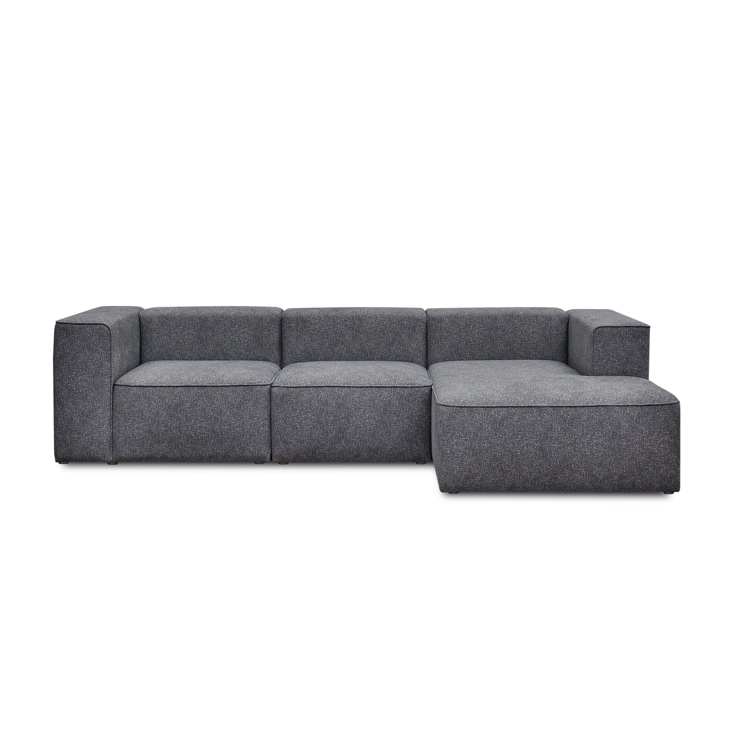 Szary narożnik  modułowy Luss  3 osobowy 320x160 cm boucle I MONONI.PL