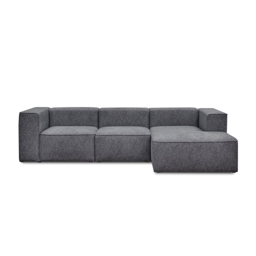 Grau Luss 3-Sitzer modular Ecke 320x160 cm boucle I MONONI.PL