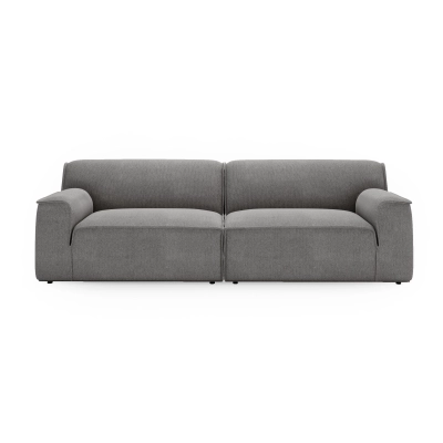 Modulares Sofa Look 4-Sitzer 270x103 cm hellgrau Chenille