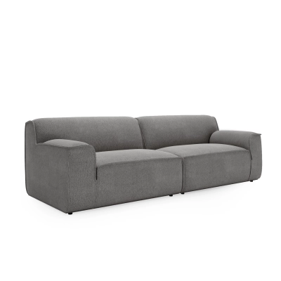 Modulares Sofa Look 4-Sitzer 270x103 cm hellgrau Chenille