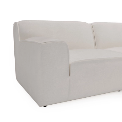 Duża kanapa biała modułowa Look 6 osobowa 300x103 cm szenil Mononi.pl