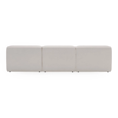 Duża kanapa biała modułowa Look 6 osobowa 300x103 cm szenil Mononi.pl