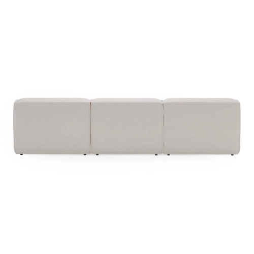 Duża kanapa biała modułowa Look 6 osobowa 300x103 cm szenil Mononi.pl