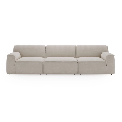 Modulares Sofa Look 6-Sitzer 300x103 cm beige Chenille I MONONI.PL
