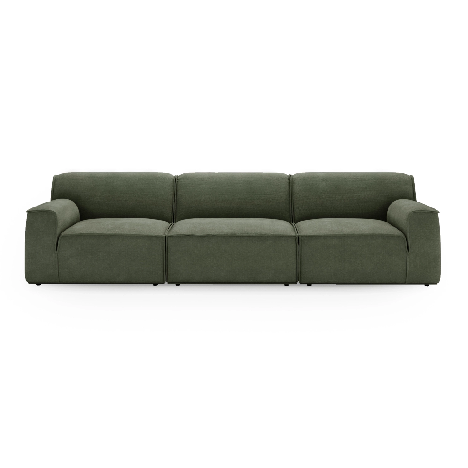 Modulares Sofa Look 6 Sitzer 300x103 cm oliv Chenille I MONONI.PL