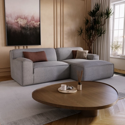 Modular L Look 3-Sitzer Schlafsofa 245x160 cm hell MONONI.PL