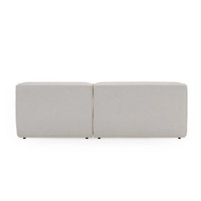L Look 3-sitziges modulares Ecksofa 245x160 cm weiß Chenille