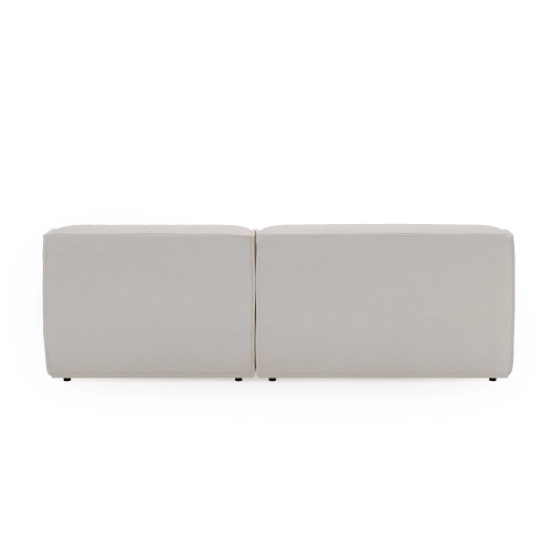 L Look 3-sitziges modulares Ecksofa 245x160 cm weiß Chenille