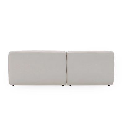 Narożnik modułowy L Look 3 osobowy 245x160 cm biały szenil | Mononi.pl