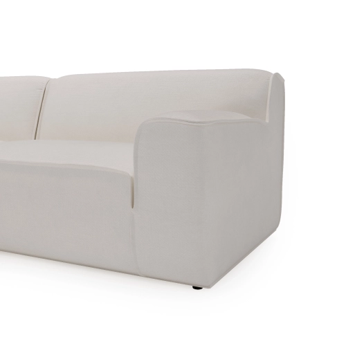 Narożnik modułowy L Look 3 osobowy 245x160 cm biały szenil | Mononi.pl