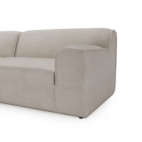 Modulares Ecksofa L Look 3-Sitzer 245x160 cm beige I MONONI.PL
