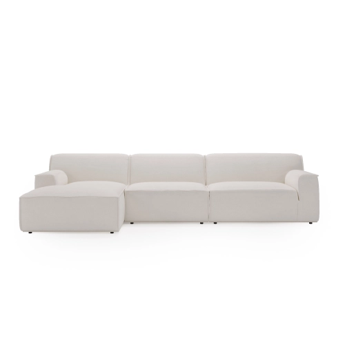 Modulares Ecksofa L Look 4-Sitzer 245x160 cm weiß Chenille I MONONI.PL