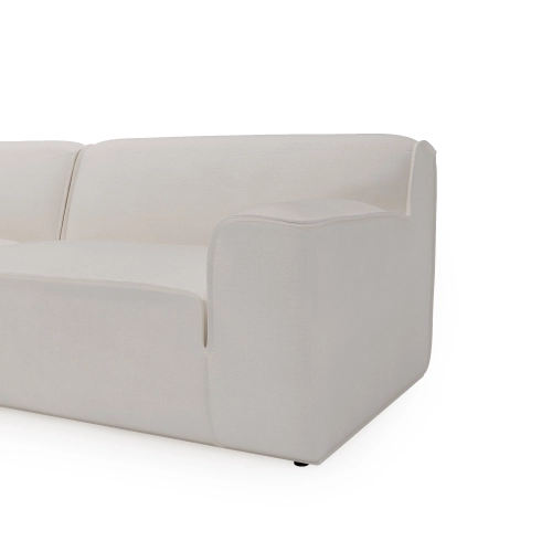Narożnik modułowy L Look 4 osobowy 245x160 cm biały szenil I MONONI.PL