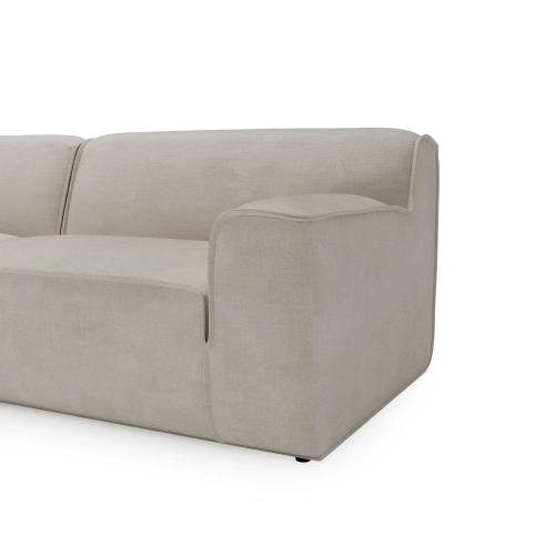 Modulares Ecksofa L Look 4-Sitzer 245x160cm beige Chenille I MONONI.PL