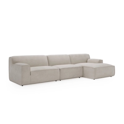 Modulares Ecksofa L Look 4-Sitzer 245x160cm beige Chenille I MONONI.PL
