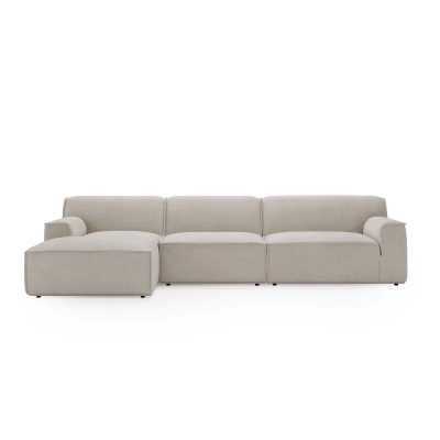 Modulares Ecksofa L Look 4-Sitzer 245x160cm beige Chenille I MONONI.PL