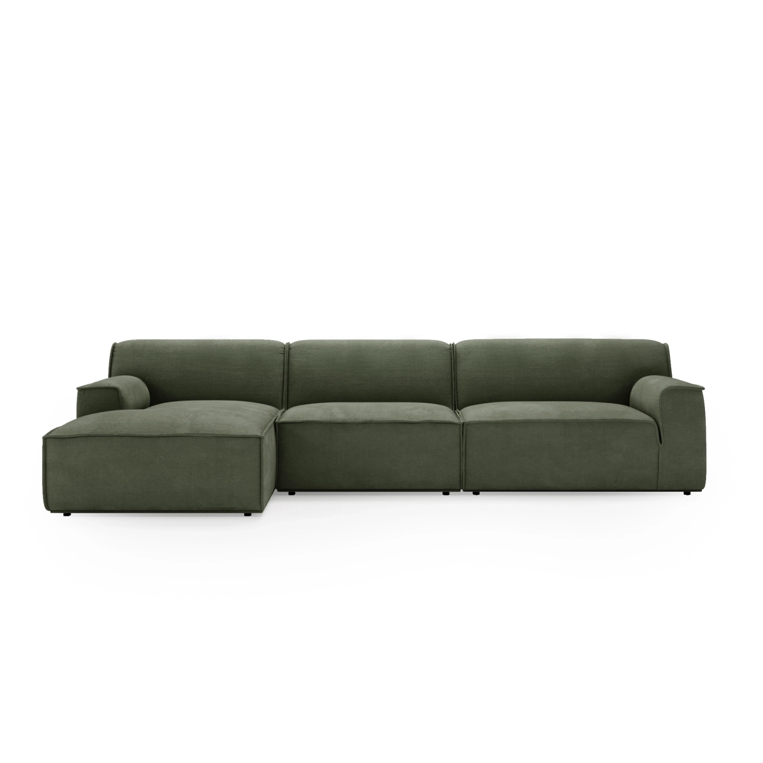Narożnik modułowy L Look 4 osobowy 245x160cm oliwkowy I MONONI.PL
