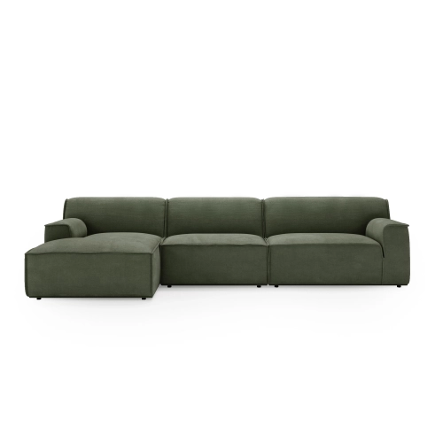 Narożnik modułowy L Look 4 osobowy 245x160cm oliwkowy I MONONI.PL