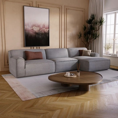 Narożnik modułowy L Look 4 osobowy 245x160cm jasnoszaryI MONONI.PL