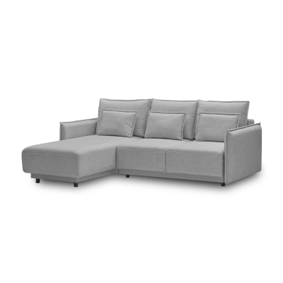 Klappbares Schlafsofa 247x187cm Lorena grau gestrickt MONONI.PL