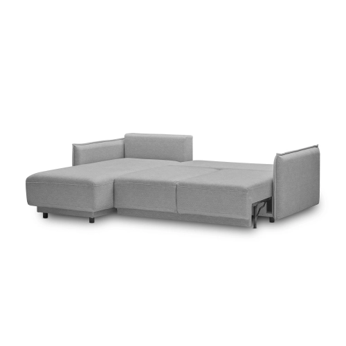 Klappbares Schlafsofa 247x187cm Lorena grau gestrickt MONONI.PL