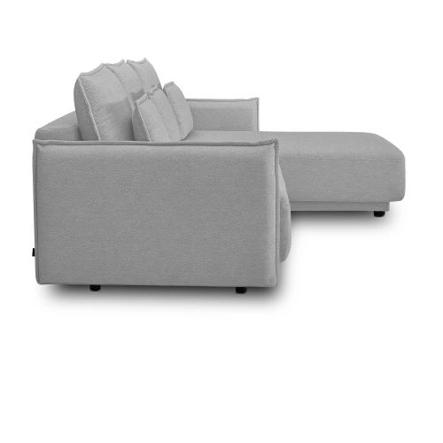 Klappbares Schlafsofa 247x187cm Lorena grau gestrickt MONONI.PL
