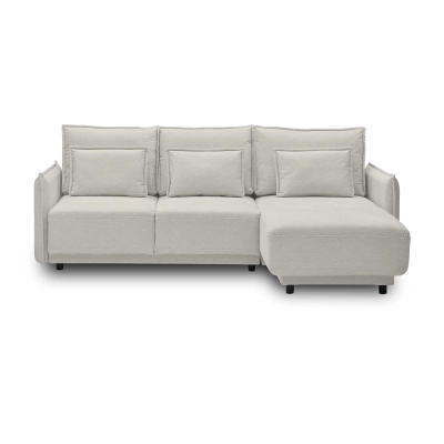 Klappbares Schlafsofa 247x187cm Lorena hellgrau gestrickt I MONONI.PL