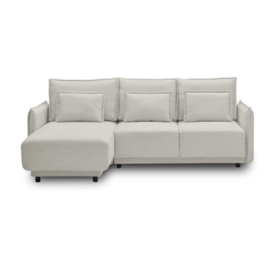 Klappbares Schlafsofa 247x187cm Lorena hellgrau gestrickt I MONONI.PL