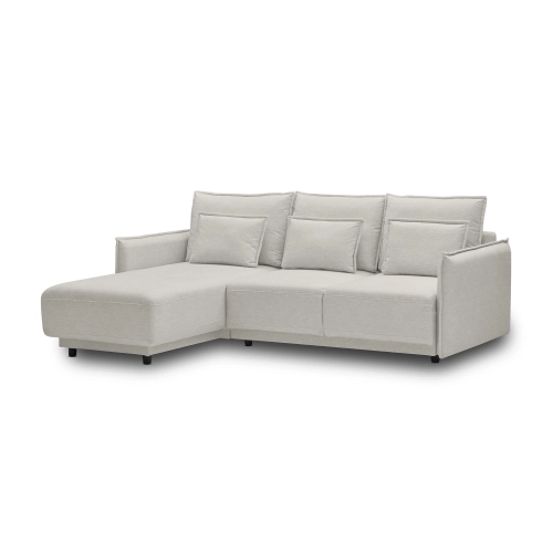 Klappbares Schlafsofa 247x187cm Lorena hellgrau gestrickt I MONONI.PL