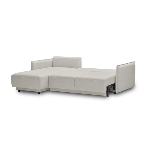 Narożnik rozkładany 247x187cm  Lorena jasny szary dzianina I MONONI.PL