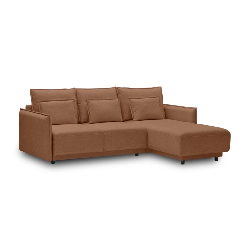 Klappbares Schlafsofa 247x187cm Lorena Koralle stricken I MONONI.PL