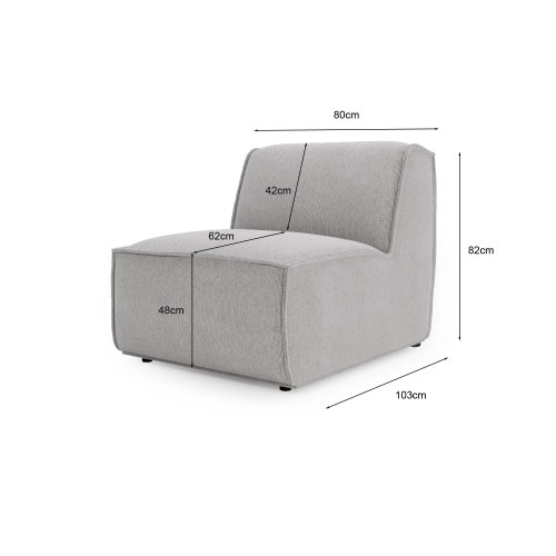 Mittelmodul 80x103 cm Look beige Chenille I MONONI.PL