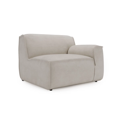 Seitenmodul 110x103 Look mit Armlehne beige Chenille I MONONI.PL