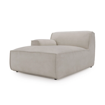 S 110x160 cm Look Chaise Longue mit Armlehne beige Chenille |MONI.PL
