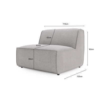 Moduł środkowy 105x103 cm Look beżowy szenil | MONONI.PL