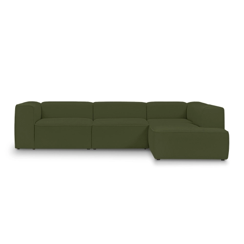 Modulares 4-Sitzer Schlafsofa 310x210 cm Luss olive boucle|MONI.PL