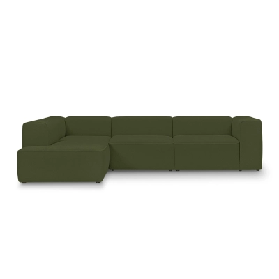 Modulares 4-Sitzer Schlafsofa 310x210 cm Luss olive boucle|MONI.PL