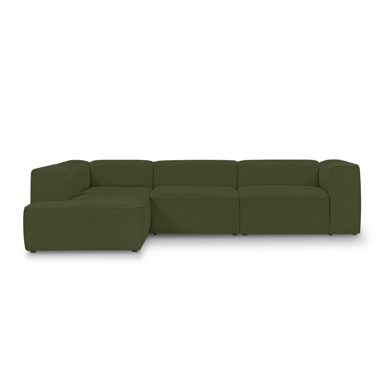 Narożnik modułowy 4 osobowy 310x210 cm Luss oliwkowy boucle|MONONI.PL