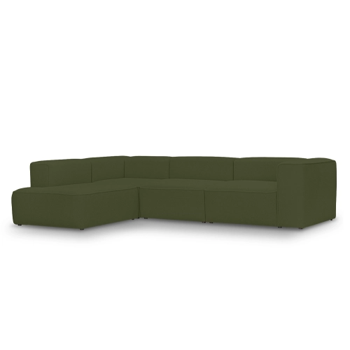 Modulares 4-Sitzer Schlafsofa 310x210 cm Luss olive boucle|MONI.PL