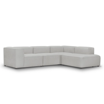 Modulares 4-Sitzer Schlafsofa 310x210 Luss hellgrau Chenille
