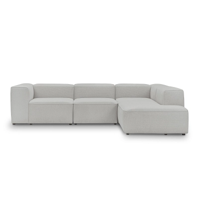 Modulares 4-Sitzer Schlafsofa 310x210 Luss hellgrau Chenille