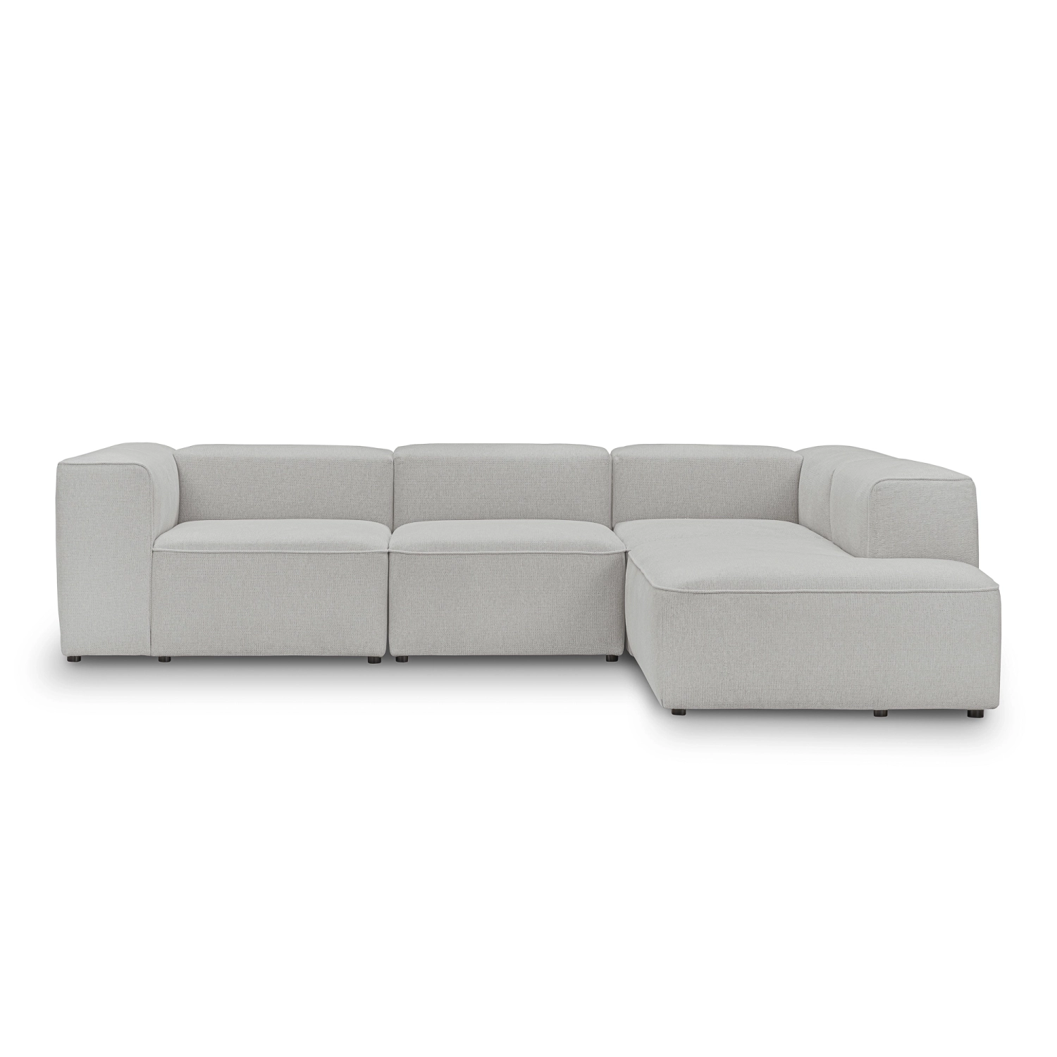 Modulares 4-Sitzer Schlafsofa 310x210 Luss hellgrau Chenille