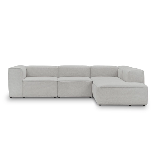 Modulares 4-Sitzer Schlafsofa 310x210 Luss hellgrau Chenille
