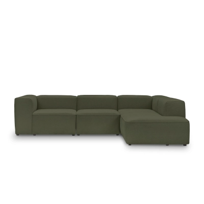 Großes modulares 4-Sitzer Schlafsofa 310x210 cm Luss oliv|MONI.PL